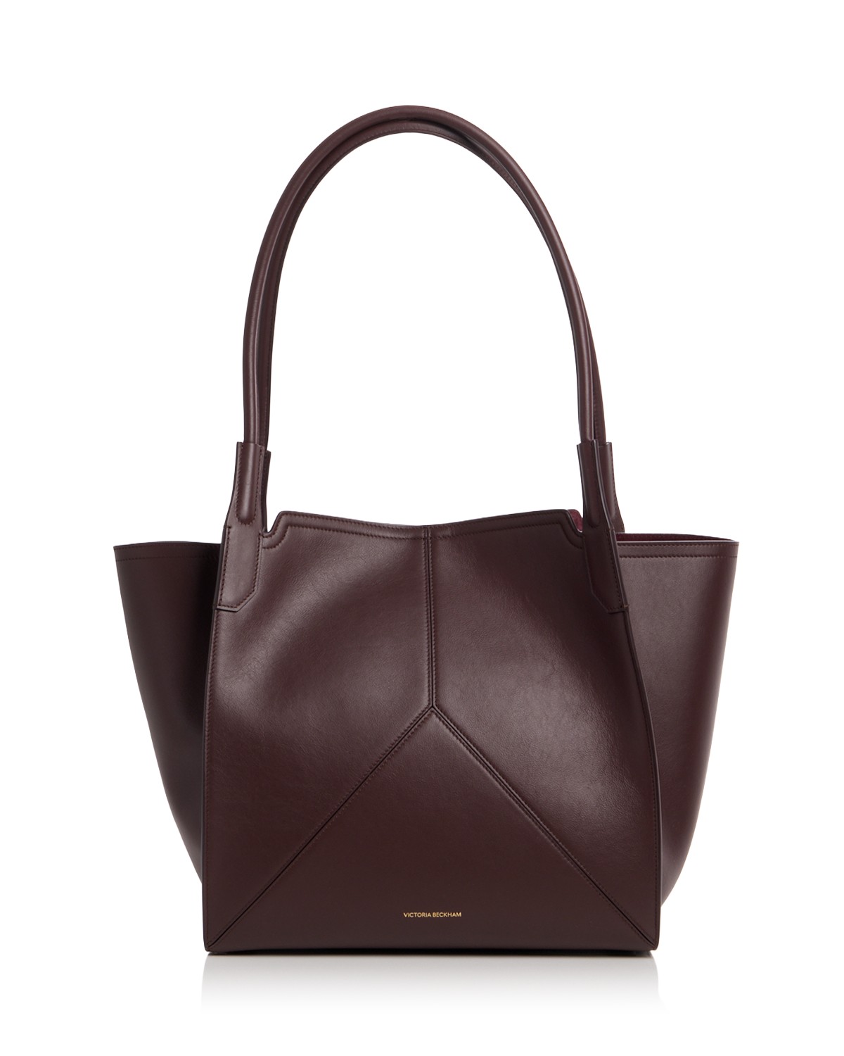 Victoria Beckham Victoria Large Leather Tote in Burgundy