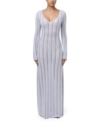 Knit V-Neck Maxi Dress