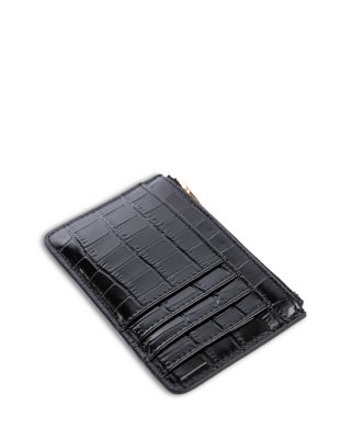 Carrie Croc Embossed Leather Card Holder 