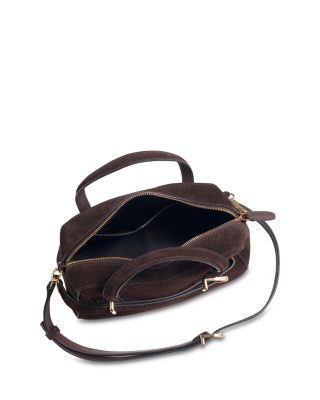 Belted Suede Satchel