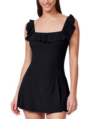 Tutti Frutti Square Neck Swim Dress