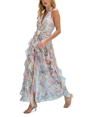 Seaweed Plunge Beach Cover Up Maxi Dress
