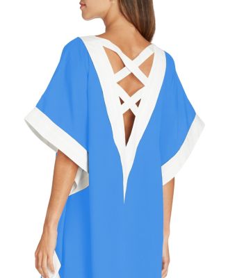  Aria High-Low Crepe de Chine Cover-up Dress