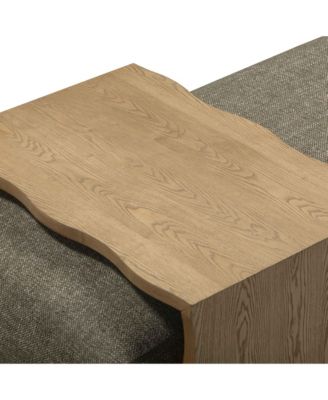 Spencer Performance Basketweave Ottoman with Bridge Table