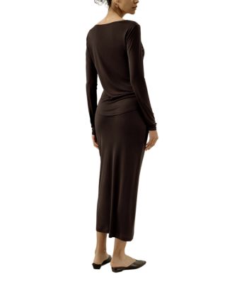  Scoop-Neck Pure Silk Slim Fit Top