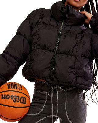 In a Bubble Puffer Coat