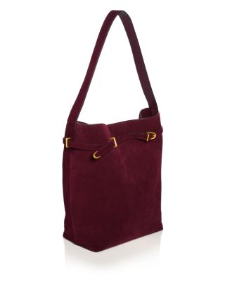 The Belted Suede Satchel Bag