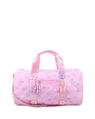 Girls' Bow Quilted Large Duffel Bag