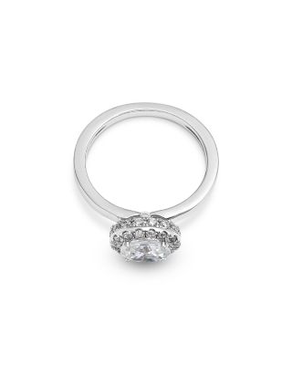 Diamond Oval Halo Ring in 14K White Gold, 1.0 tcw