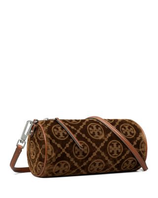 T Monogram Flocked Cylinder Bag