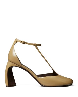 Women's Peep Toe T Strap Pumps