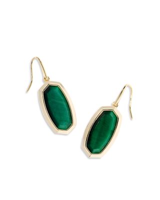 Dani Stone Bezel Drop Earrings
