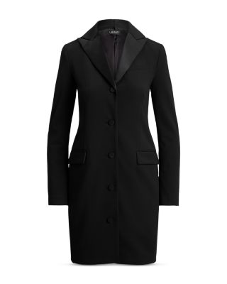 Satin Trim Double Faced Crepe Dress