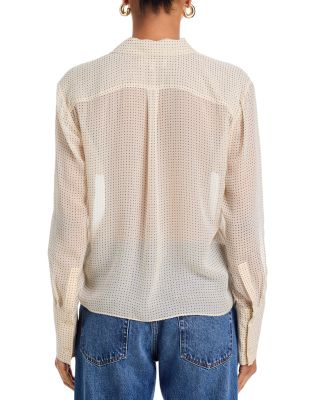 The Silk Polka Dot Modern Tie Blouse