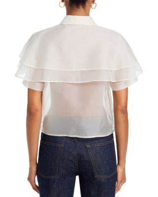 The Silk Organza Cape Top