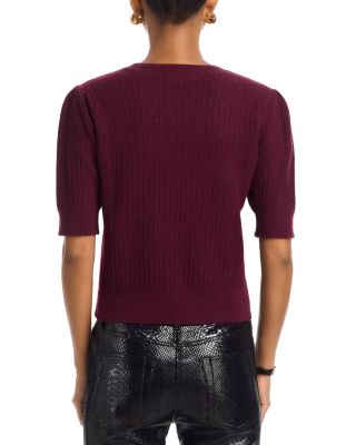 The Ladder Pointelle Cashmere Sweater