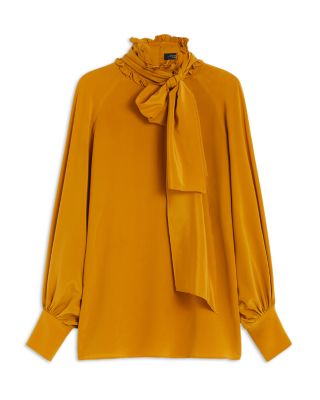 Guido Ochre Silk Blouse