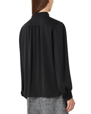 Melania Black Silk Shirt