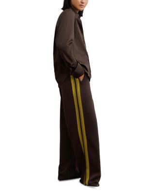 Samson Knitted Wide Leg Side Stripe Trousers