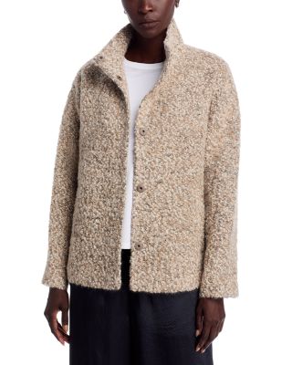 High Collar Alpaca Wool Blend Coat