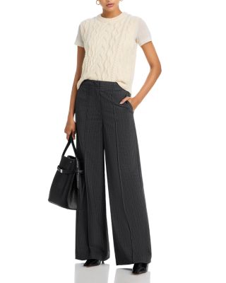 Irina Pinstripe Wide Leg Pants