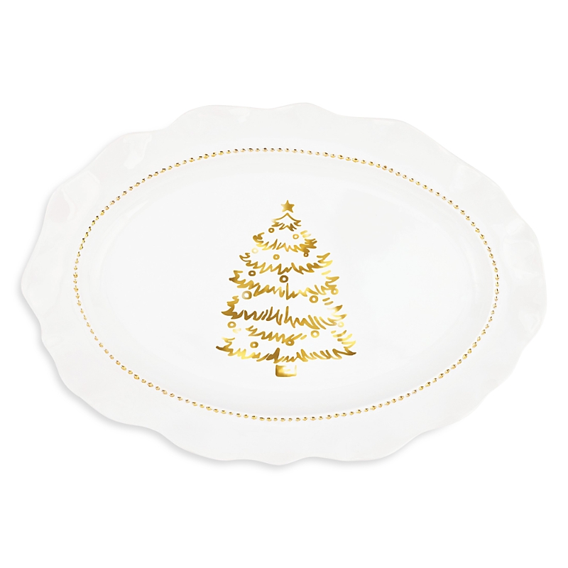 Vietri Giorno Di Festa Oval Platter In White