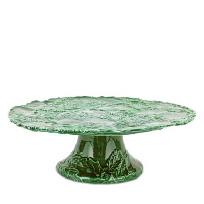 Lastra Holiday Green Figural Cake Stand