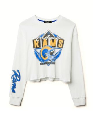  Women's NFL Los Angeles Rams Helmet Crop Fleece