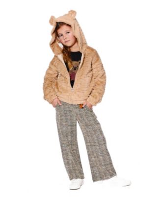 Girls' Faux Fur Hooded Jacket - Big Kid
