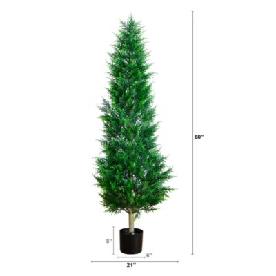 5' UV Resistant Artificial Cypress Tower Tree (Indoor/Outdoor)