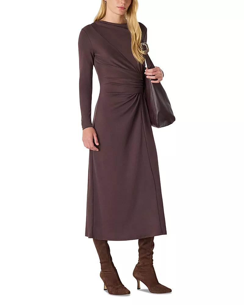 Whistles Ruched Detail Midi Dress