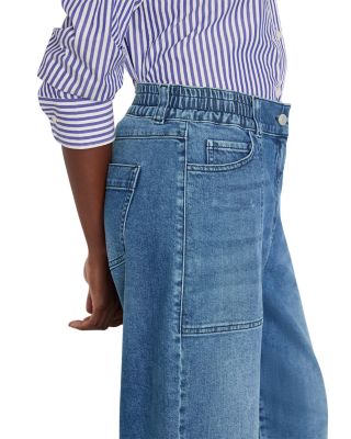 Elasticated Waist Barrel Jean in Denim