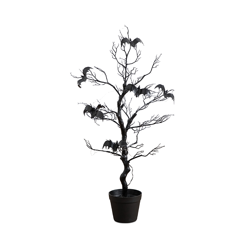 Nearly Natural 3ft Pre-lit Halloween Twig Lighted Indoor Artificial Tree In Black
