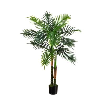 4&#39; UV Resistant Artificial Double Robellini Palm Tree (Indoor/Outdoor)