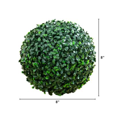 8" UV Resistant Artificial Boxwood Ball, Set of 4