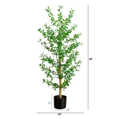 4' Artificial Shady Lady Black Olive Tree