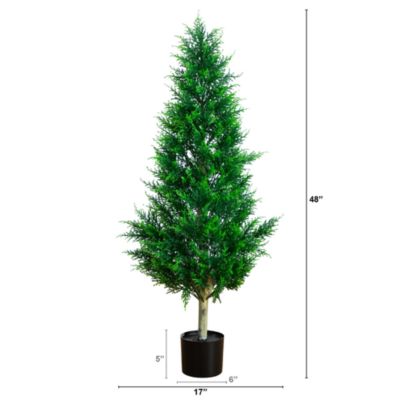 4' UV Resistant Artificial Cypress Tower Tree (Indoor/Outdoor)