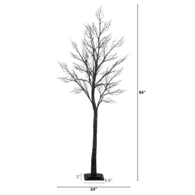 7' Pre-Lit Halloween Minimalist Twig Artificial Fall Tree
