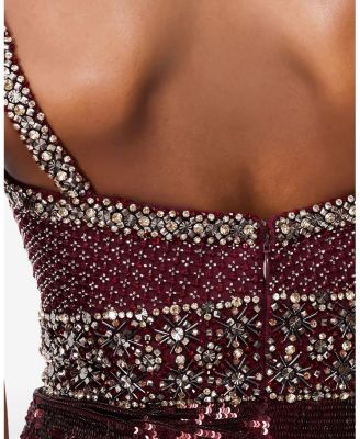  Only You Embellished Draped Maxi Dress