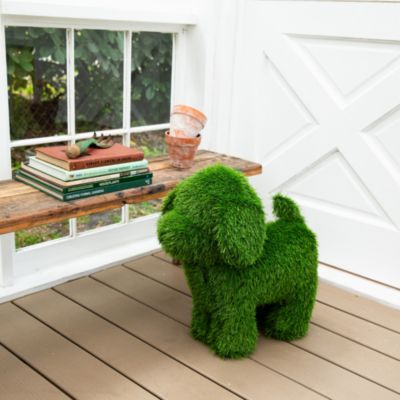 14&amp;quot; UV Resistant Artificial Grass Garden Plush Topiary Dog (Indoor/Outdoor)
