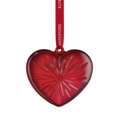 Elton John AIDS Foundation Crystal Red Heart Ornament