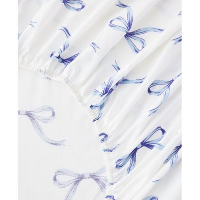 Crisp Bows Percale Sheet Set, Queen