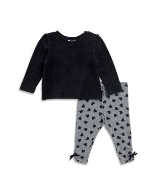 Girls' Long Sleeved Top & Mini Heart Leggings Set - Baby