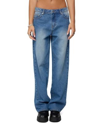 Rorie Mid Rise Straight Leg Medium Rinse Wash Jeans