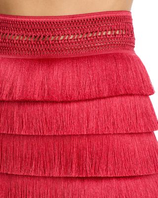 Radiant Fringe Mini Skirt