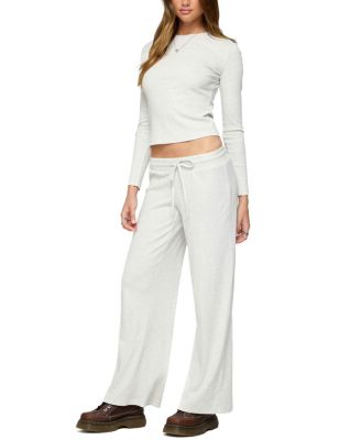  Cicilia Straight Leg Ribbed Pants