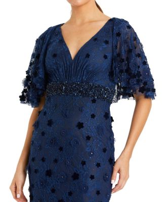  Embellished Floral Gown