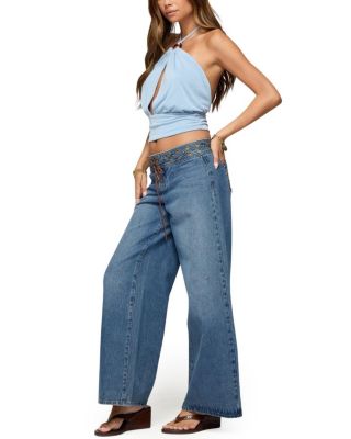 Khalia Backless Cut Out Halter Top