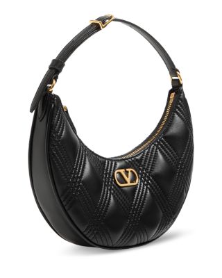 Quiltie 67 VLogo Mini Hobo Shoulder Bag