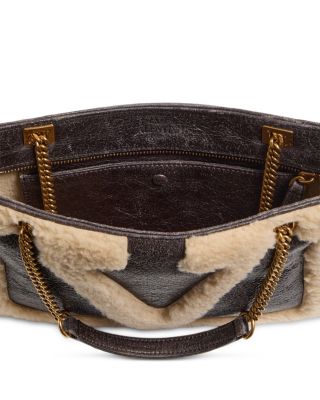 Viva Superstar Small Shearling Shopping Shoulder Bag